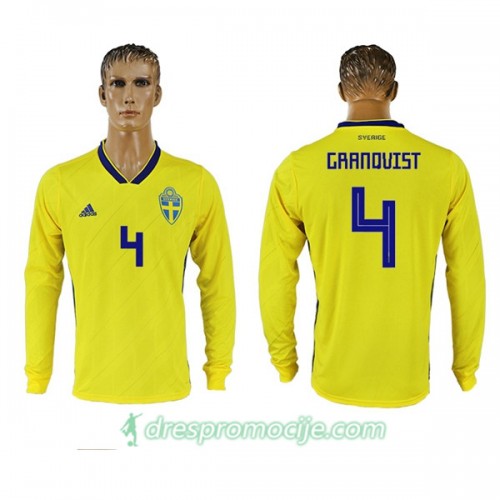 Švedska Dres Granqvist 4 Domaći Svjetsko prvenstvo 2018 Dugim Rukavima Švedska Dres Granqvist 4 Domaći Svjetsko prvenstvo 2018 Dugim Rukavima